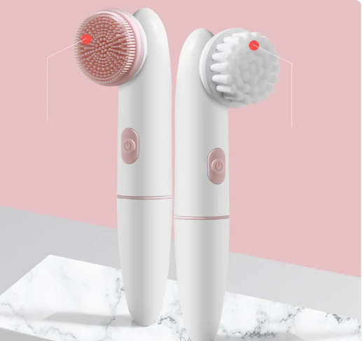 Electric Silicone Facial Cleanser With Soft Bristles For Deep Pore Cleansing And Gentle Exfoliation For Sensitive Skin