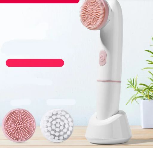 Electric Silicone Facial Cleanser With Soft Bristles For Deep Pore Cleansing And Gentle Exfoliation For Sensitive Skin